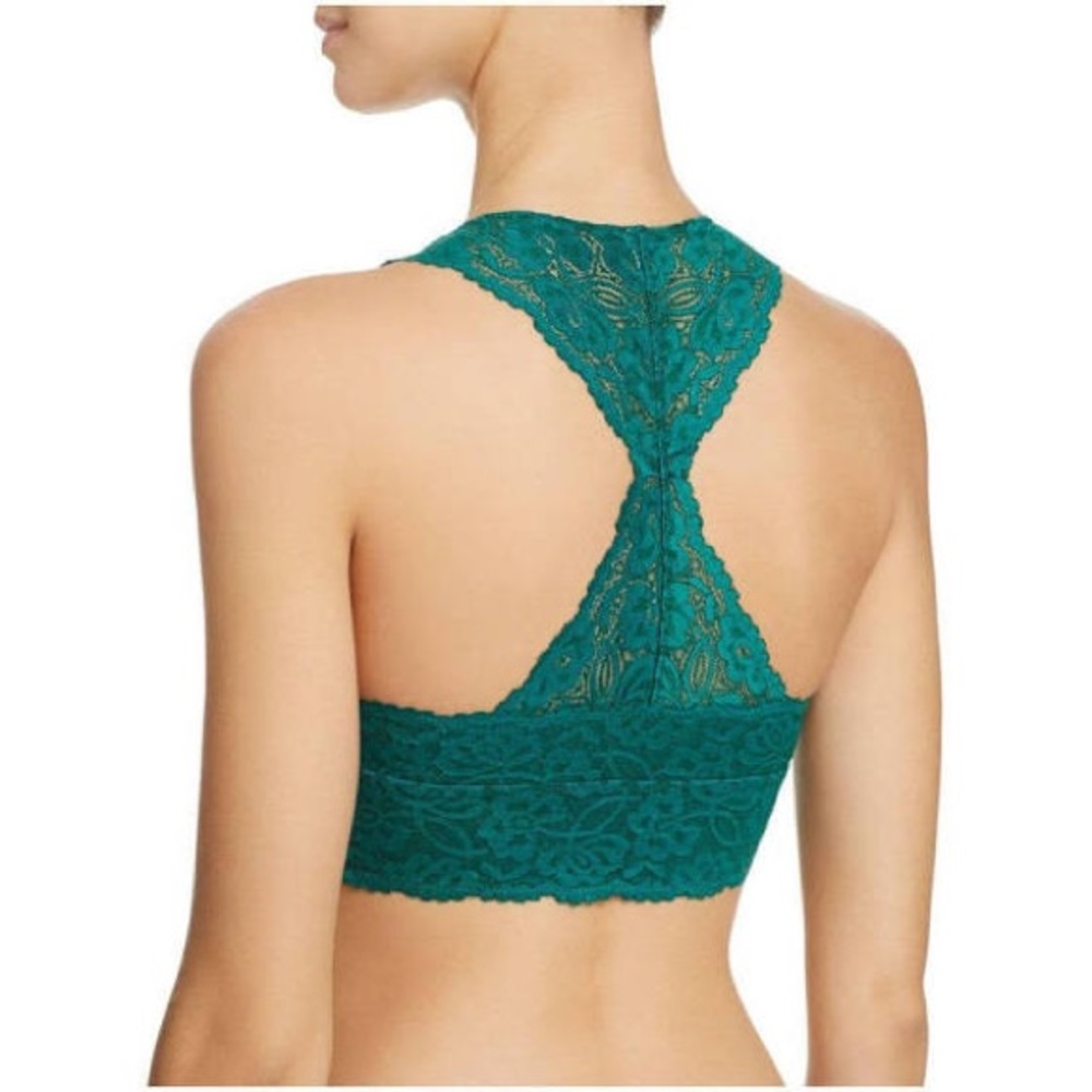 Free People Green Galloon Lace Racerback Green NWT - Picture 2 of 3